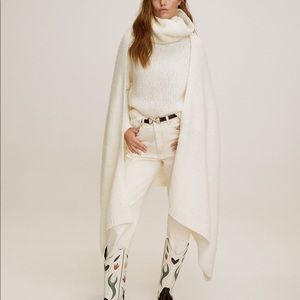 NWT Mango Organic wool-blend cape